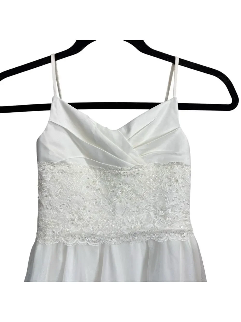 Mary's Bridals Flower Girl Dress White Lace Up Back Size 6